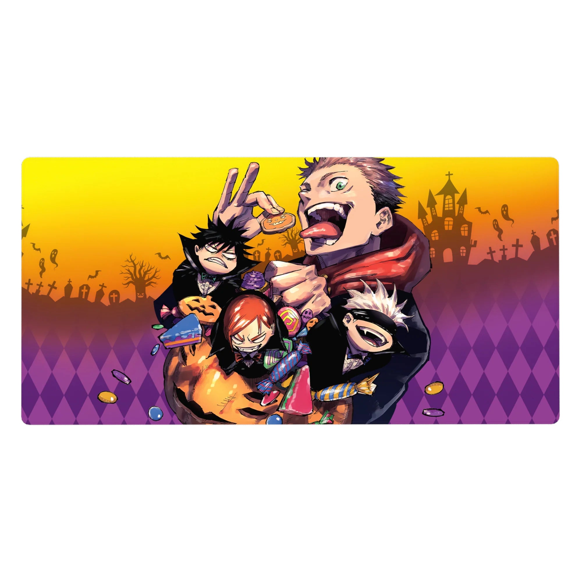 Jujutsu Kaisen Deskmat | Mousepad | Deskpad - Haunted Treats Frenzy - AniChan