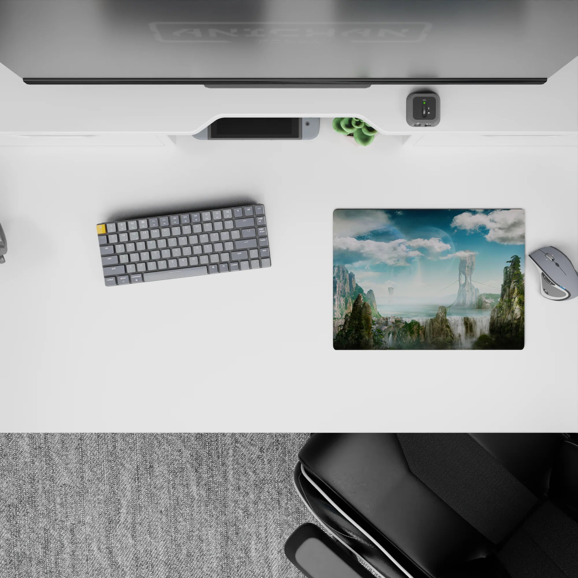 Fantasy Landscapes Deskmat | Mousepad | Deskpad - Skybound Realm