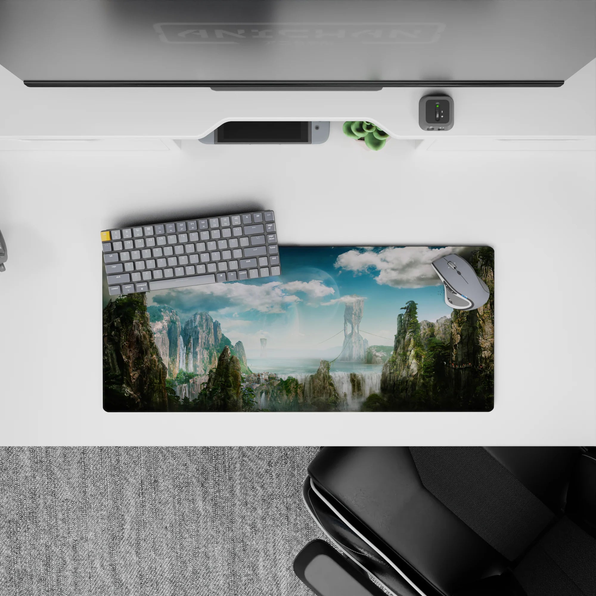 Fantasy Landscapes Deskmat | Mousepad | Deskpad - Skybound Realm