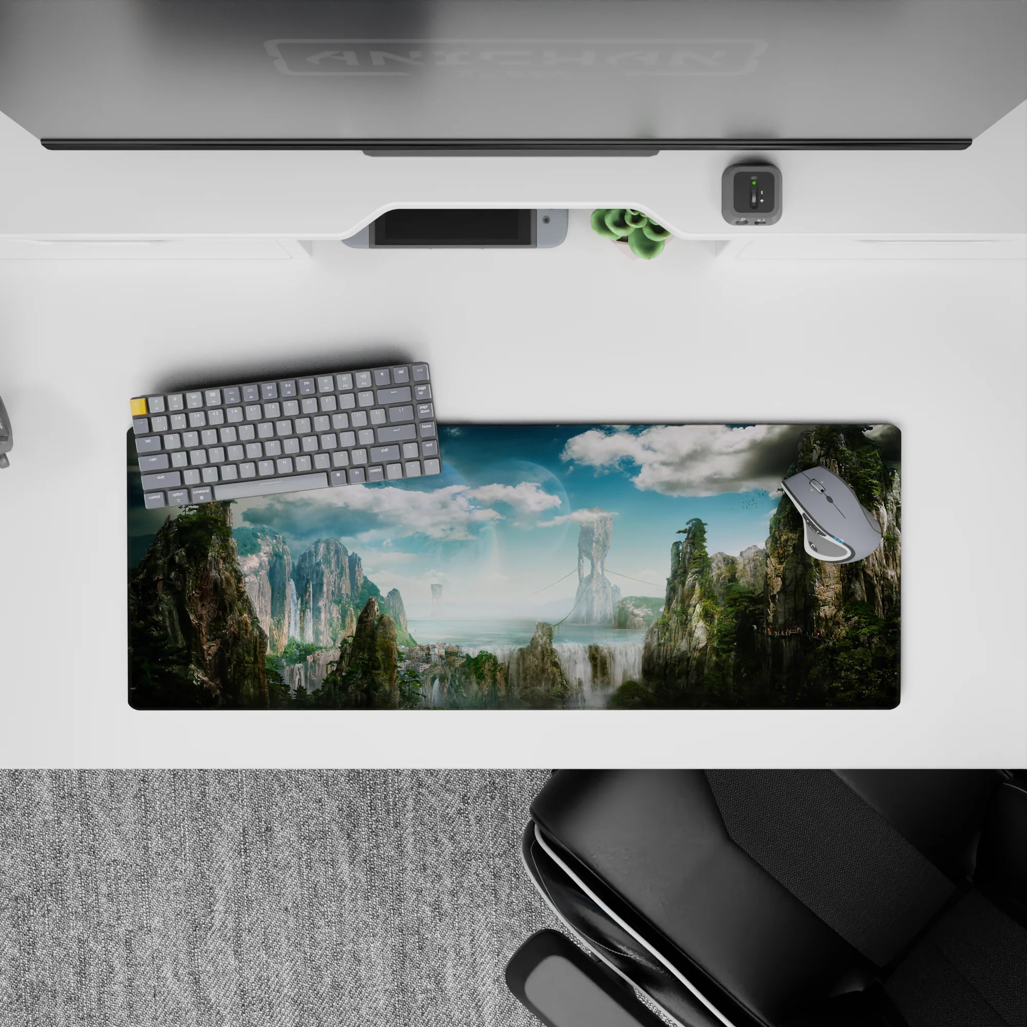 Fantasy Landscapes Deskmat | Mousepad | Deskpad - Skybound Realm