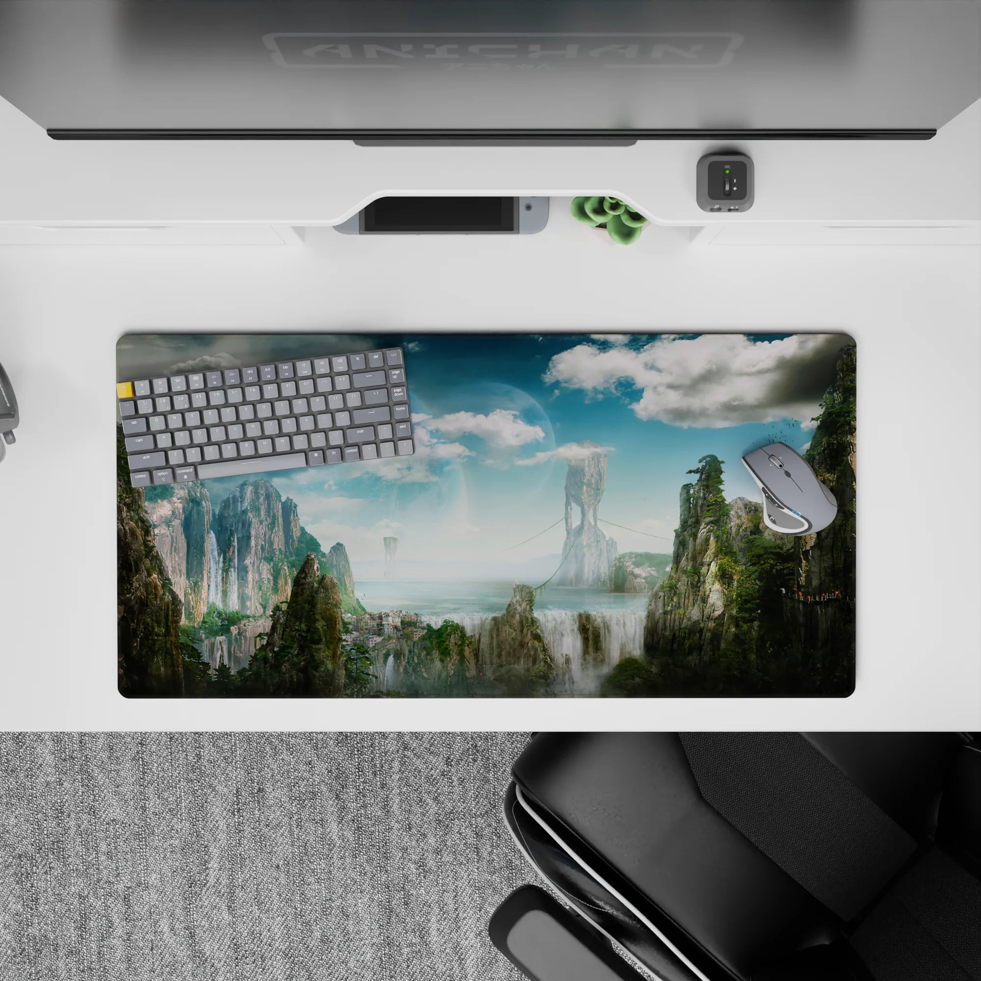 Fantasy Landscapes Deskmat | Mousepad | Deskpad - Skybound Realm