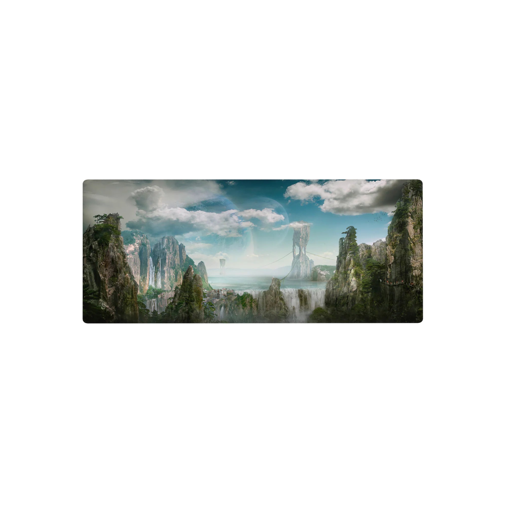 Fantasy Landscapes Deskmat | Mousepad | Deskpad - Skybound Realm