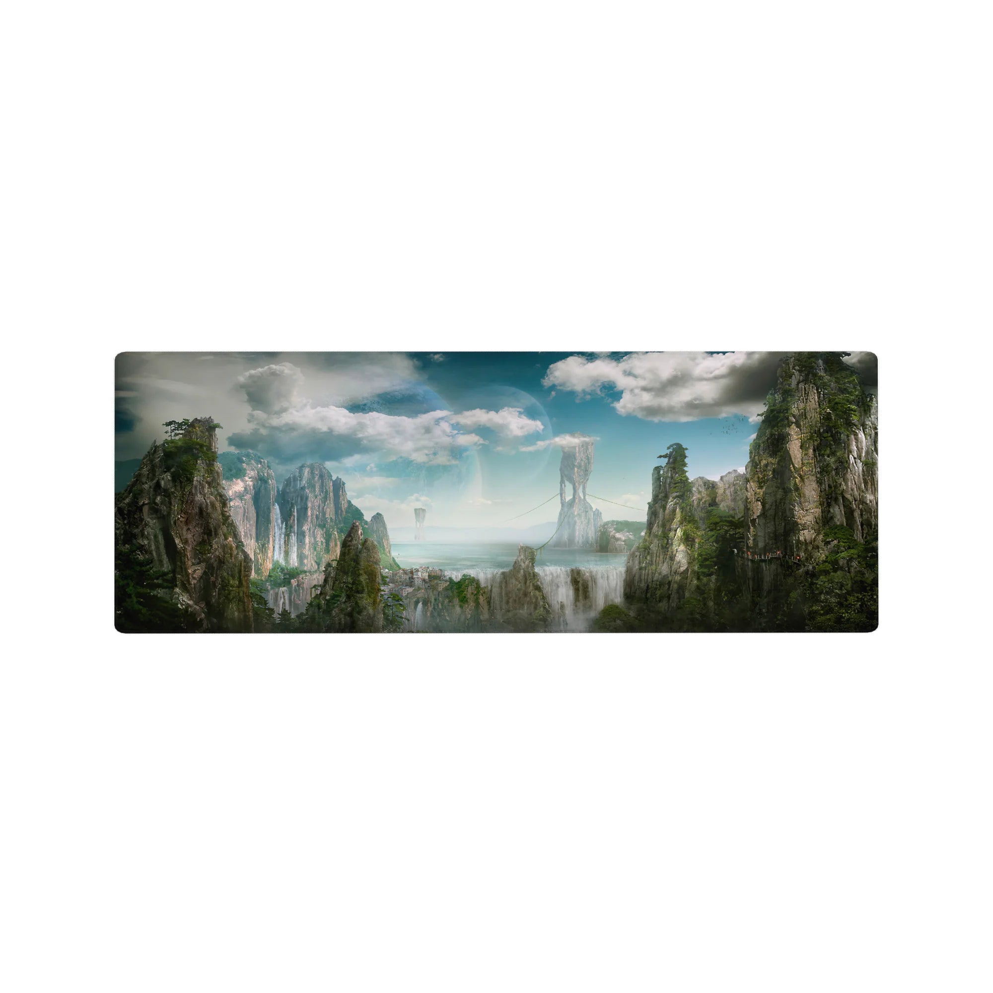 Fantasy Landscapes Deskmat | Mousepad | Deskpad - Skybound Realm