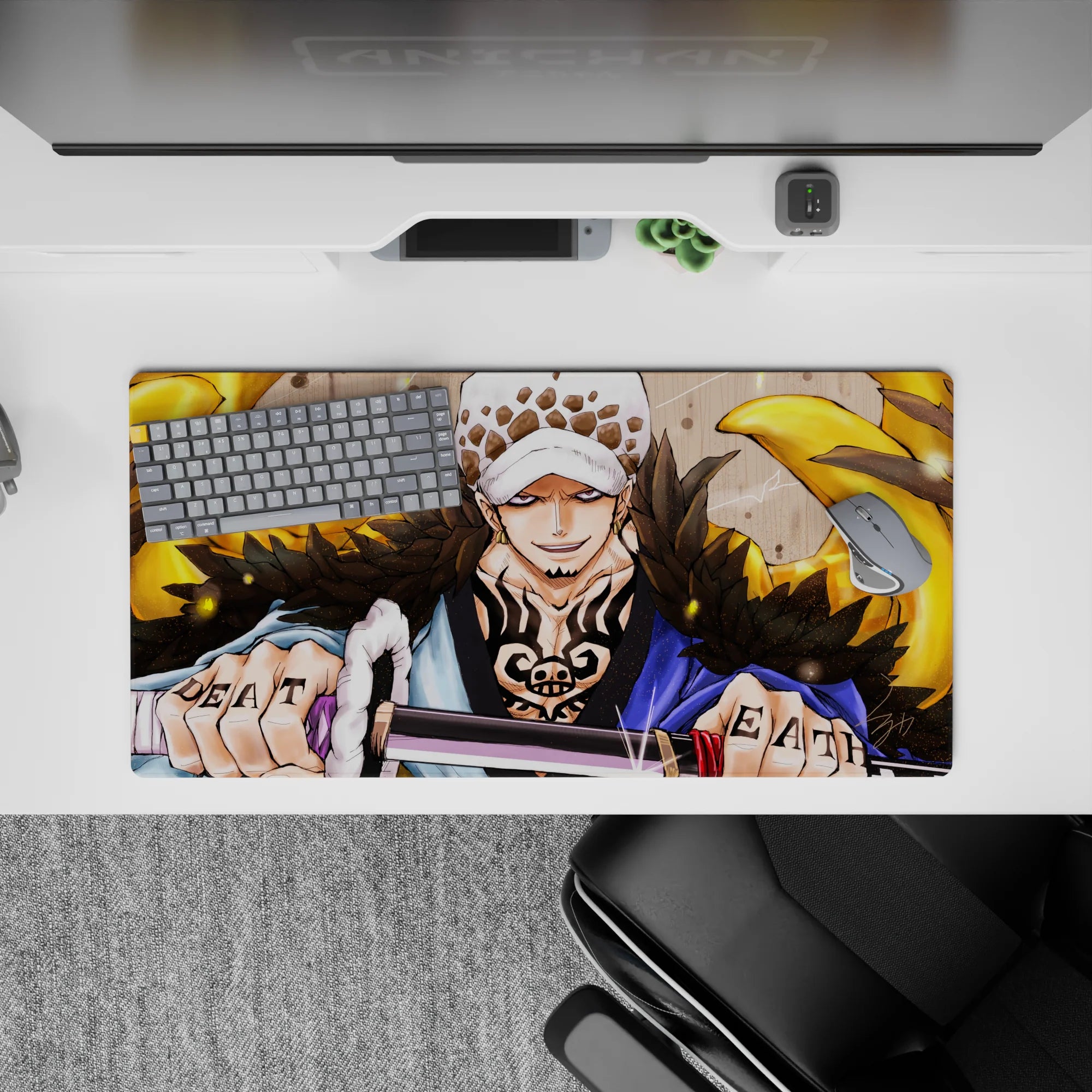 One Piece Deskmat | Mousepad | Deskpad - Law’s Golden Fury - AniChan