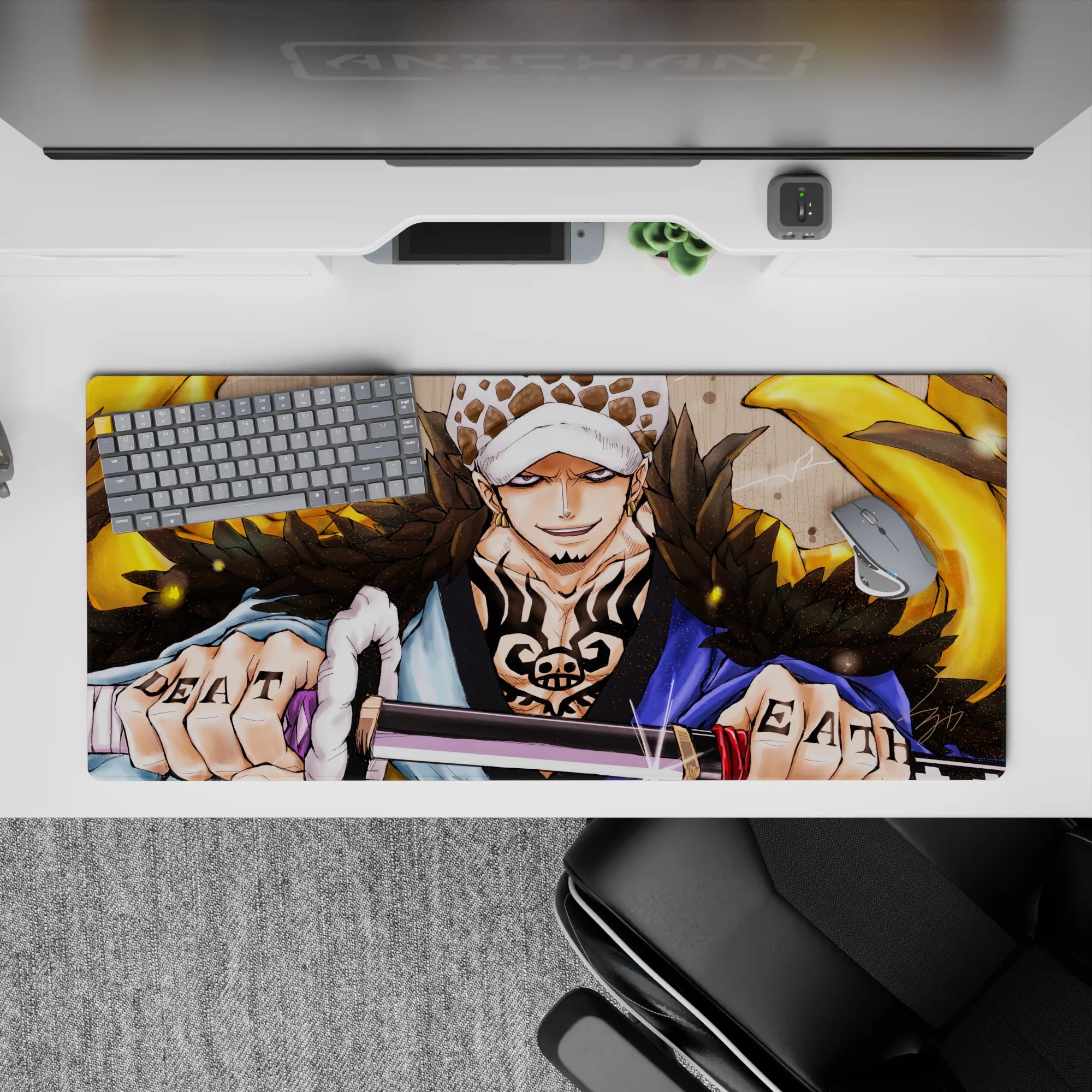 One Piece Deskmat | Mousepad | Deskpad - Law’s Golden Fury - AniChan