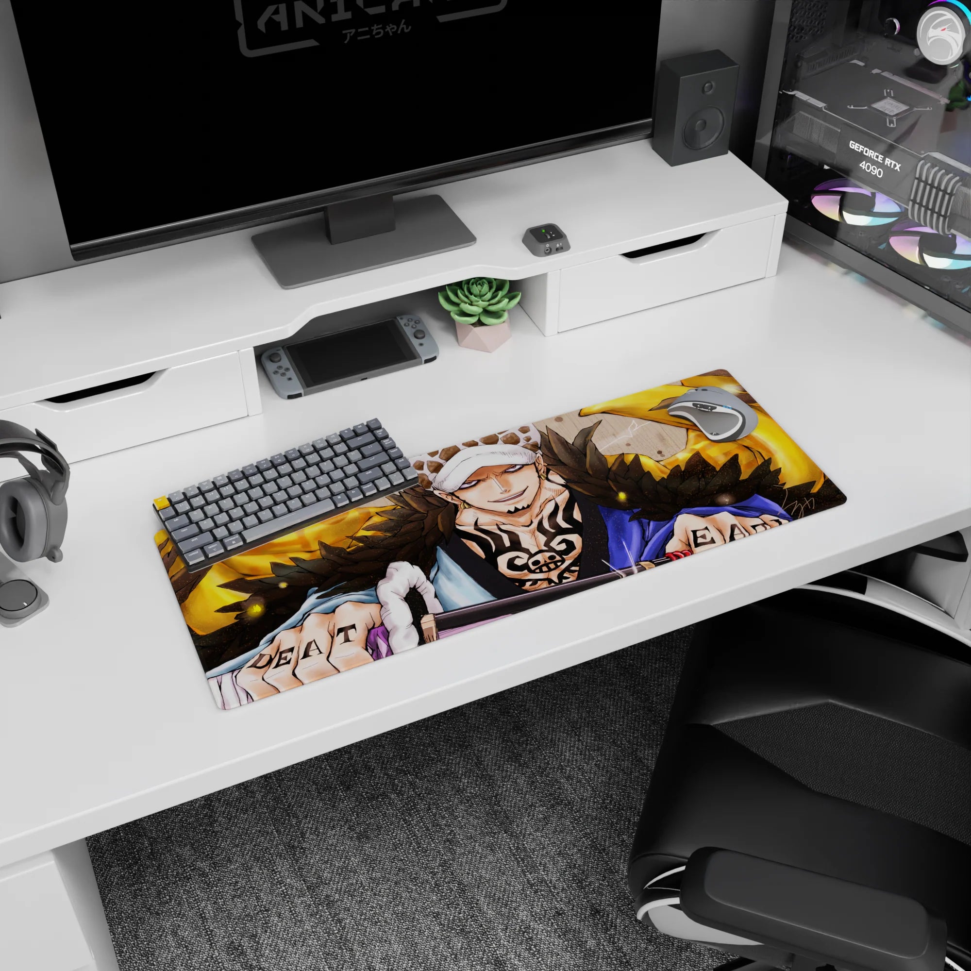 One Piece Deskmat | Mousepad | Deskpad - Law’s Golden Fury - AniChan