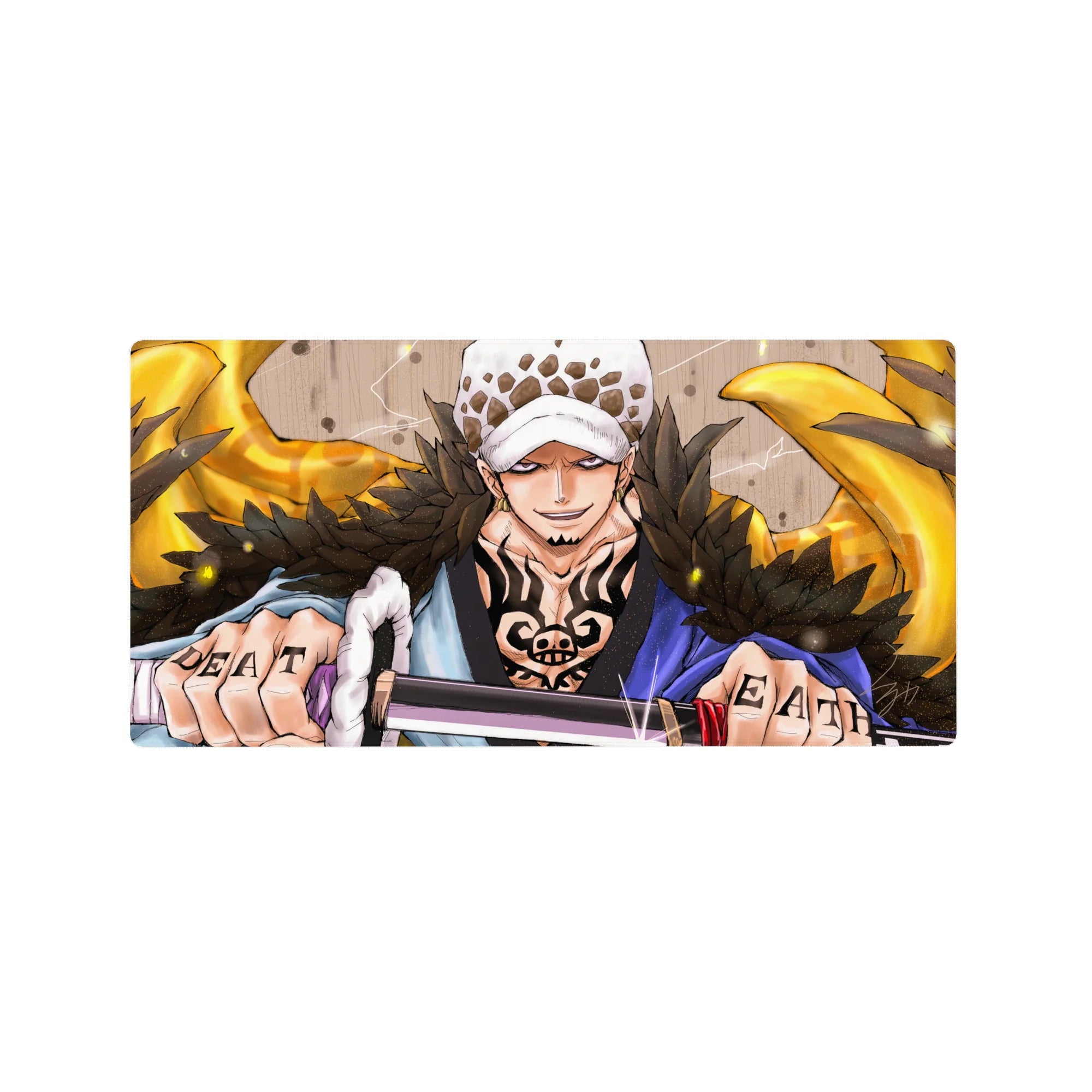 One Piece Deskmat | Mousepad | Deskpad - Law’s Golden Fury - AniChan