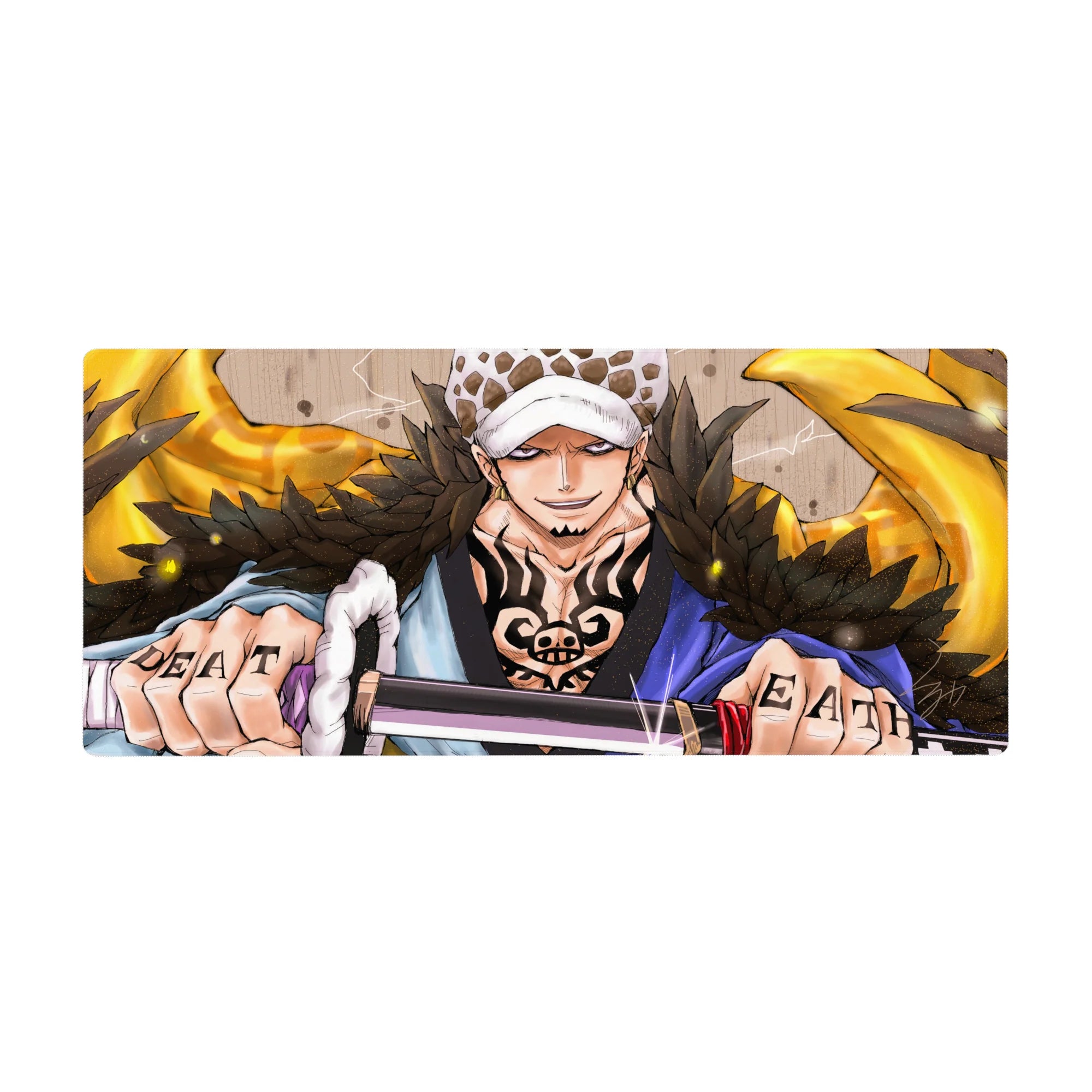 One Piece Deskmat | Mousepad | Deskpad - Law’s Golden Fury - AniChan