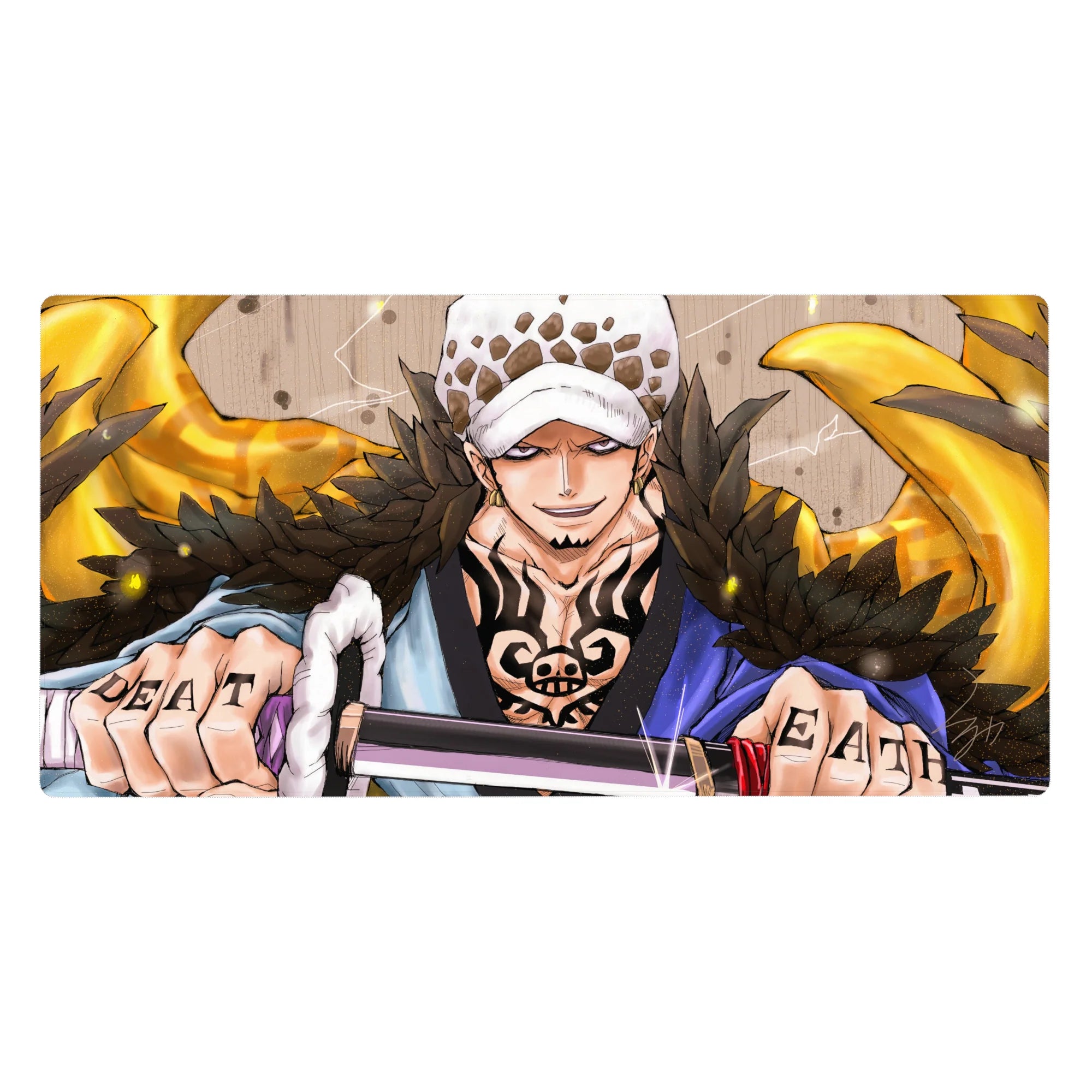 One Piece Deskmat | Mousepad | Deskpad - Law’s Golden Fury - AniChan