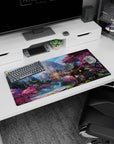 Fantasy Landscapes Deskmat | Mousepad | Deskpad - Sakura Mountain Temple