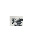 Classic anime mouse pad 14x10 inches with braided fighter vs spiked armor, crisp motion lines.