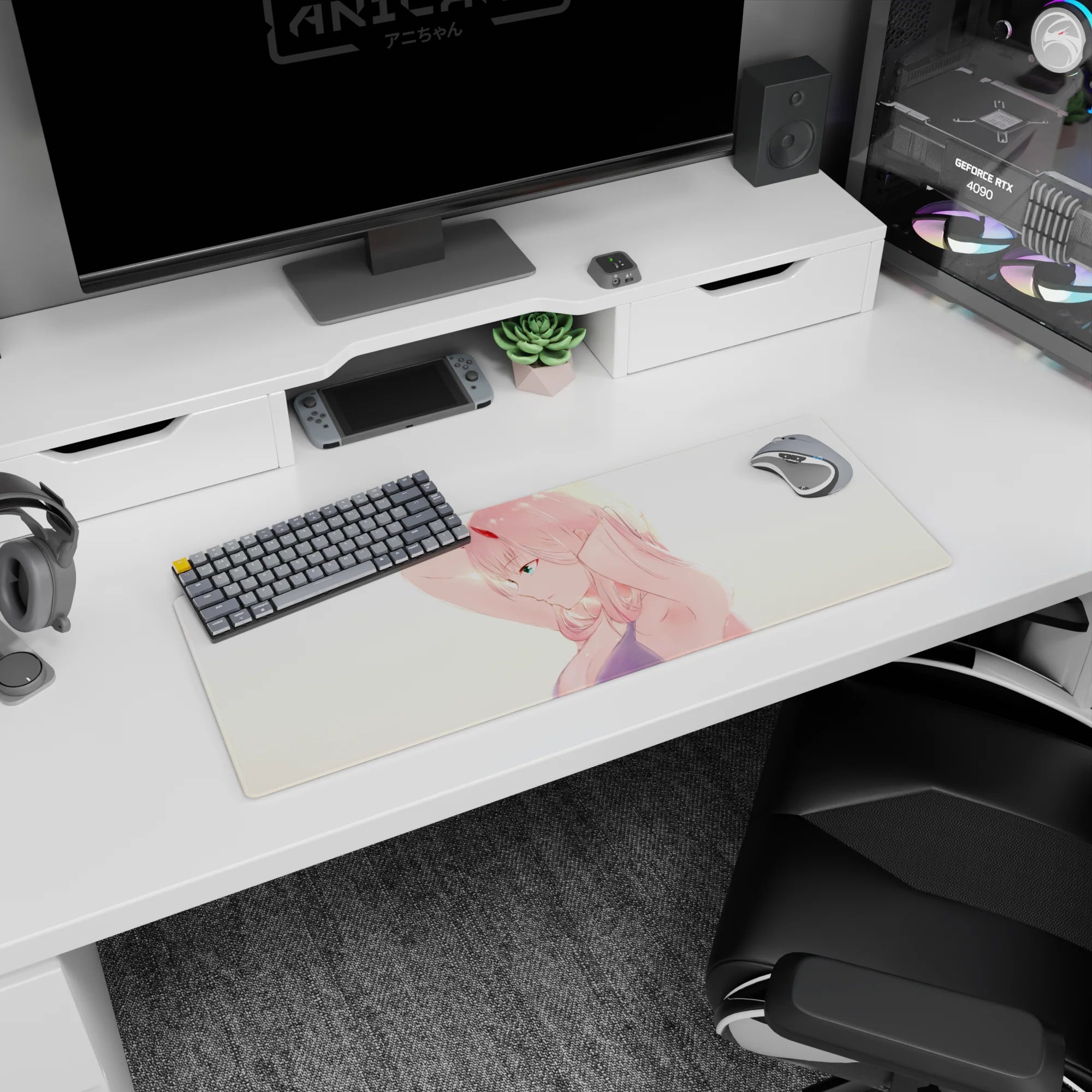 Darling In The Franxx - Anime Mouse Pad and Desk Pad - Zero Two Golden Glow - AniChan