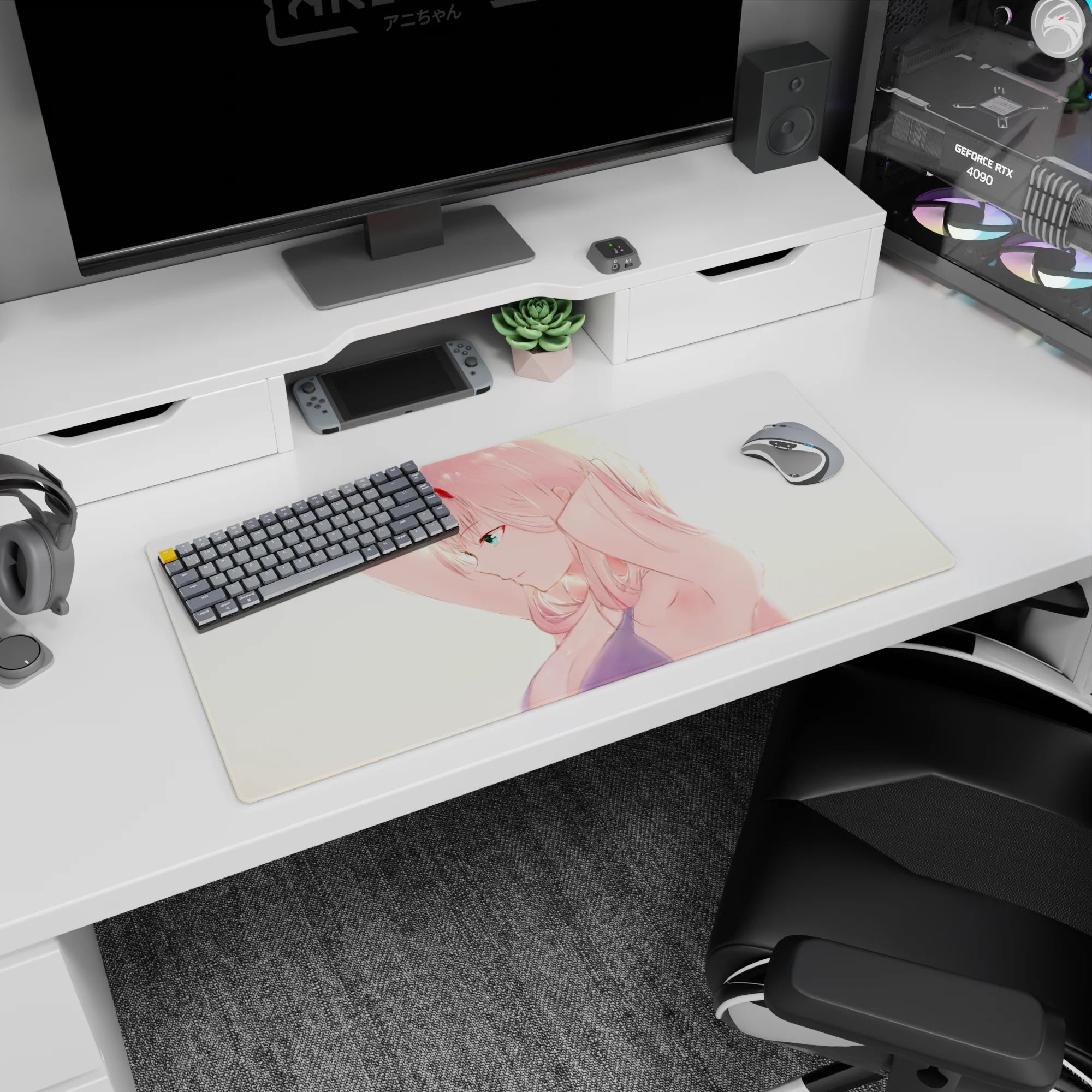 Darling In The Franxx - Anime Mouse Pad and Desk Pad - Zero Two Golden Glow - AniChan