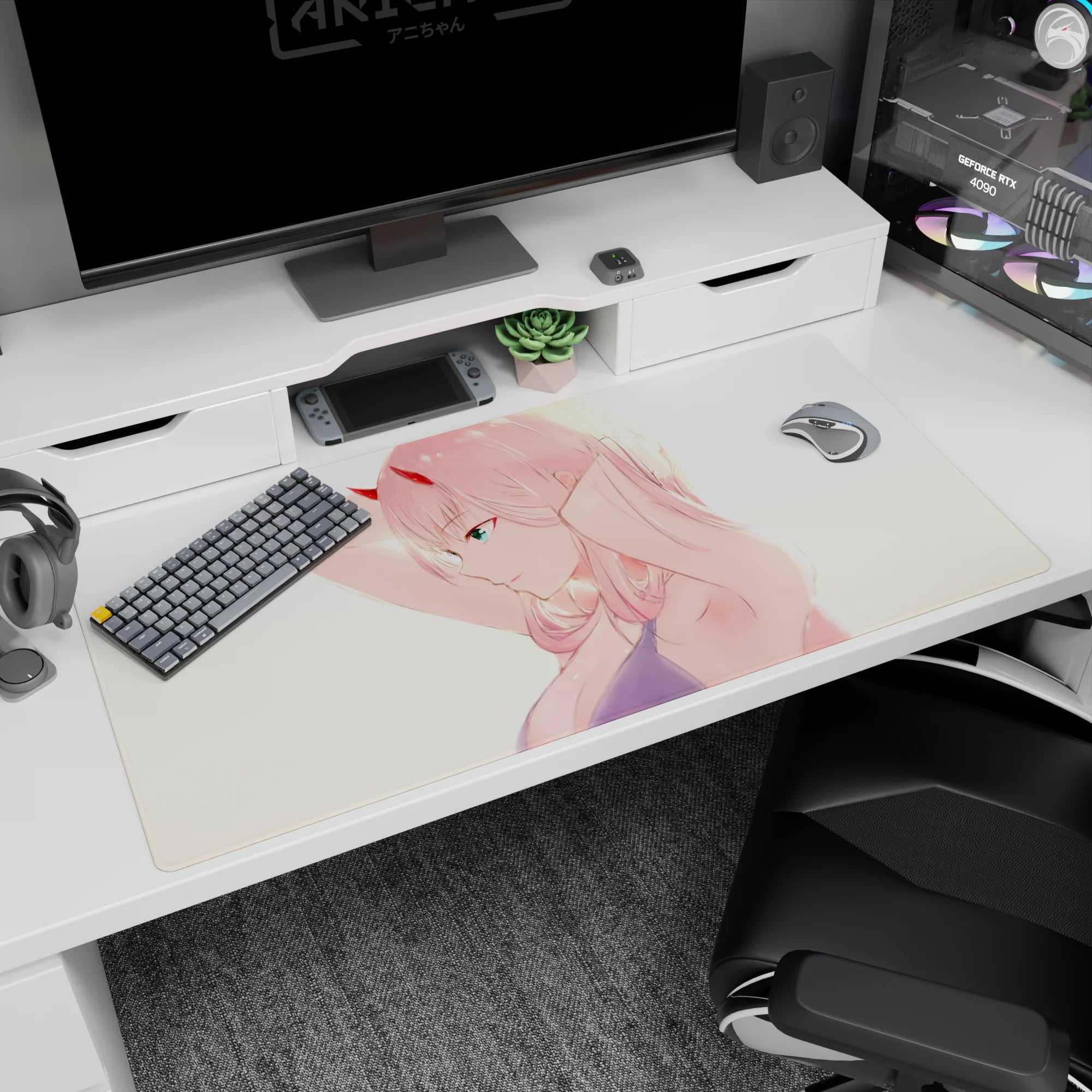 Darling In The Franxx - Anime Mouse Pad and Desk Pad - Zero Two Golden Glow - AniChan