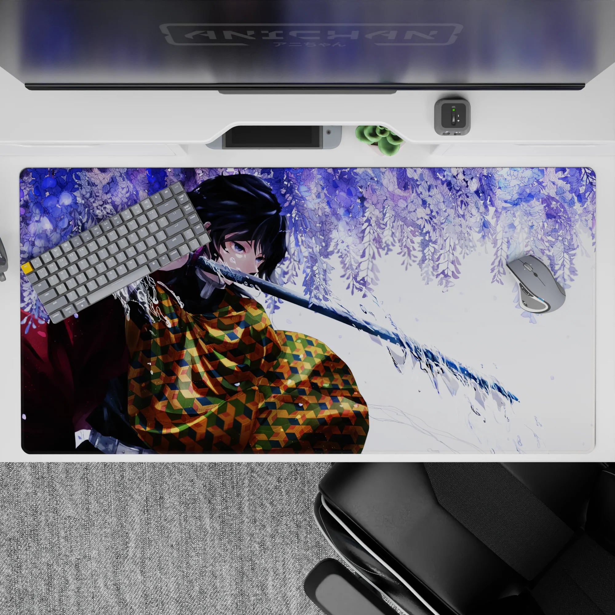 Demon Slayer Deskmat | Mousepad | Deskpad - Water Breathing Warrior - AniChan