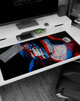 40x20 inches Naruto desk pad featuring Itachi Uchiha with calm tired eyes and faint necklace details.