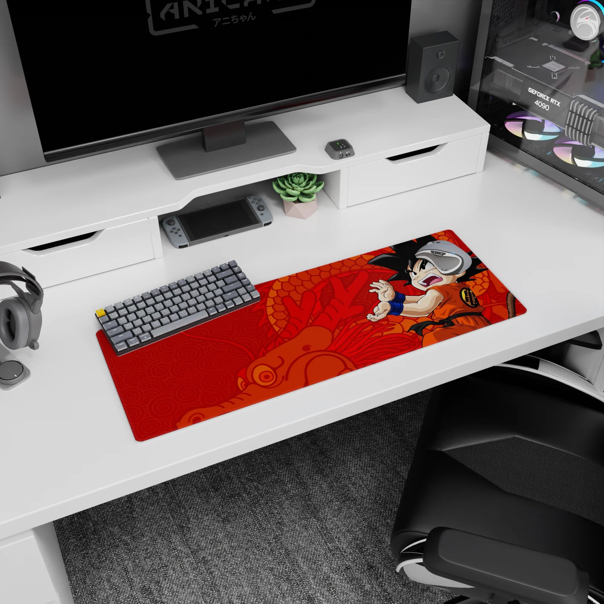 Dragon Ball Deskmat | Mousepad | Deskpad - Young Saiyan Spirit - AniChan