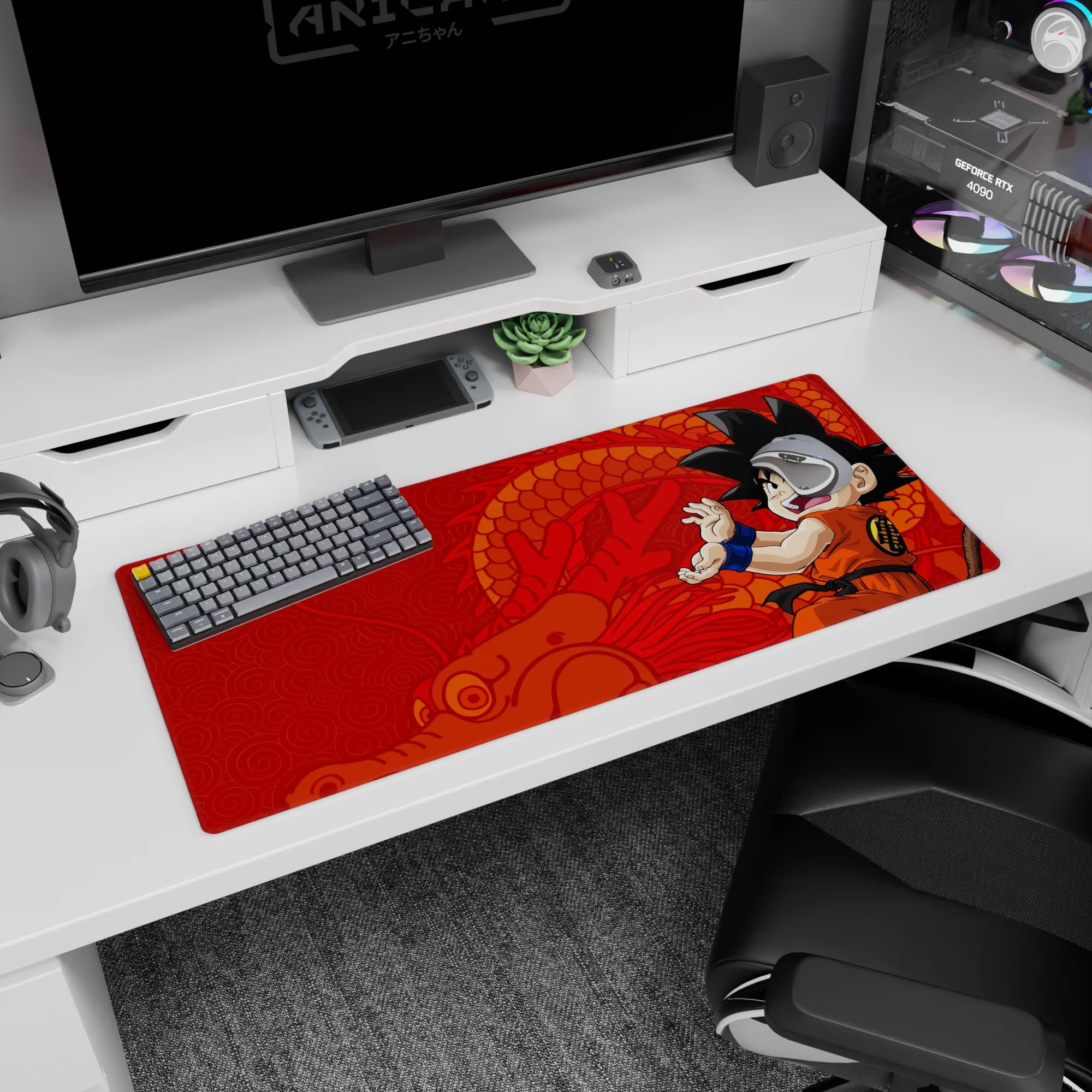 Dragon Ball Deskmat | Mousepad | Deskpad - Young Saiyan Spirit - AniChan