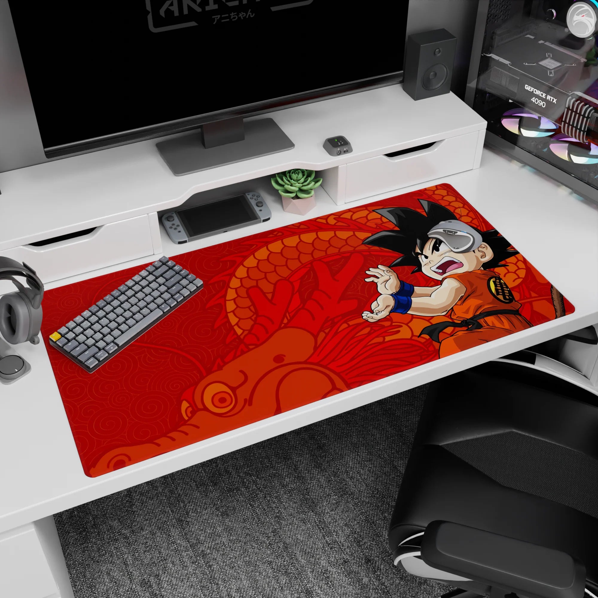 Dragon Ball Deskmat | Mousepad | Deskpad - Young Saiyan Spirit - AniChan