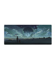 28x12 inches anime mouse pad with stargazer duo under a giant glowing orb and sweeping night clouds.