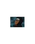 Classic anime mouse pad 14x10 inches with orange spiral mask portrait and cinematic cloud backdrop.