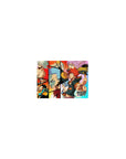 Collage-style classic anime mouse pad 14x10 inches with comic panels, heroes, and playful side scenes.