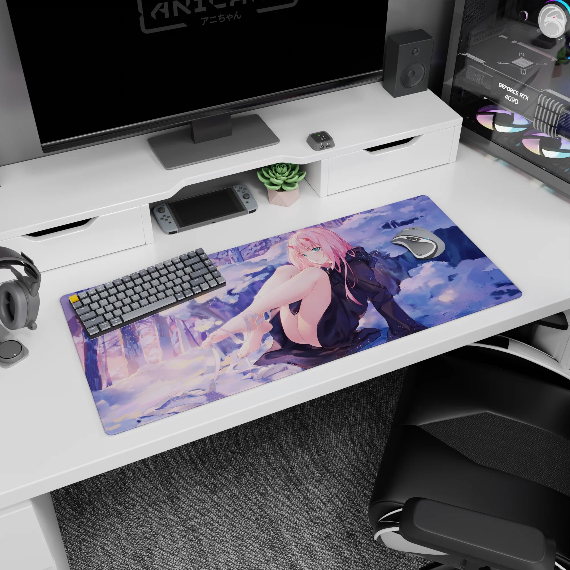 Darling In The Franxx - Anime Mouse Pad and Desk Pad - Zero Two Winter Serenity - AniChan