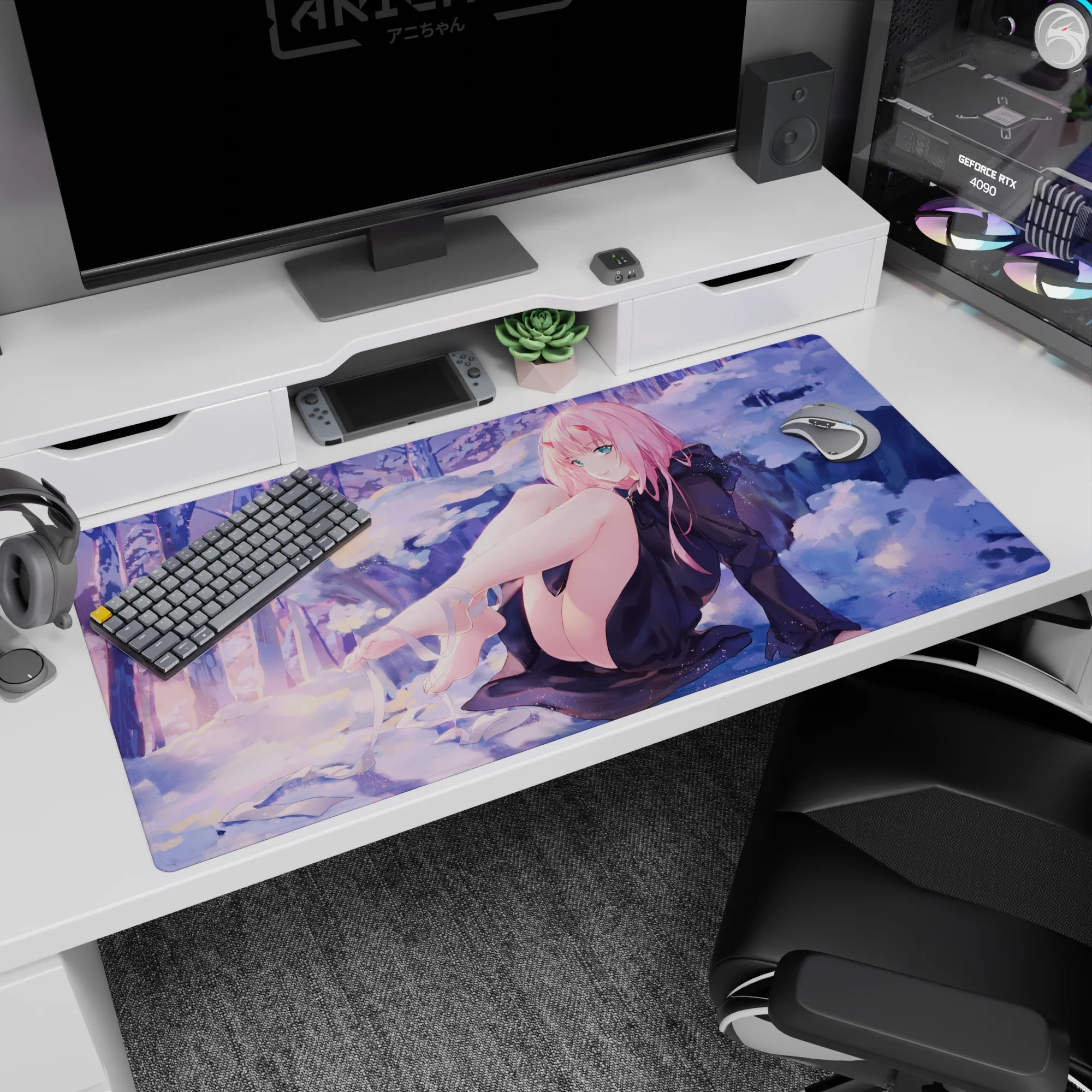 Darling In The Franxx - Anime Mouse Pad and Desk Pad - Zero Two Winter Serenity - AniChan