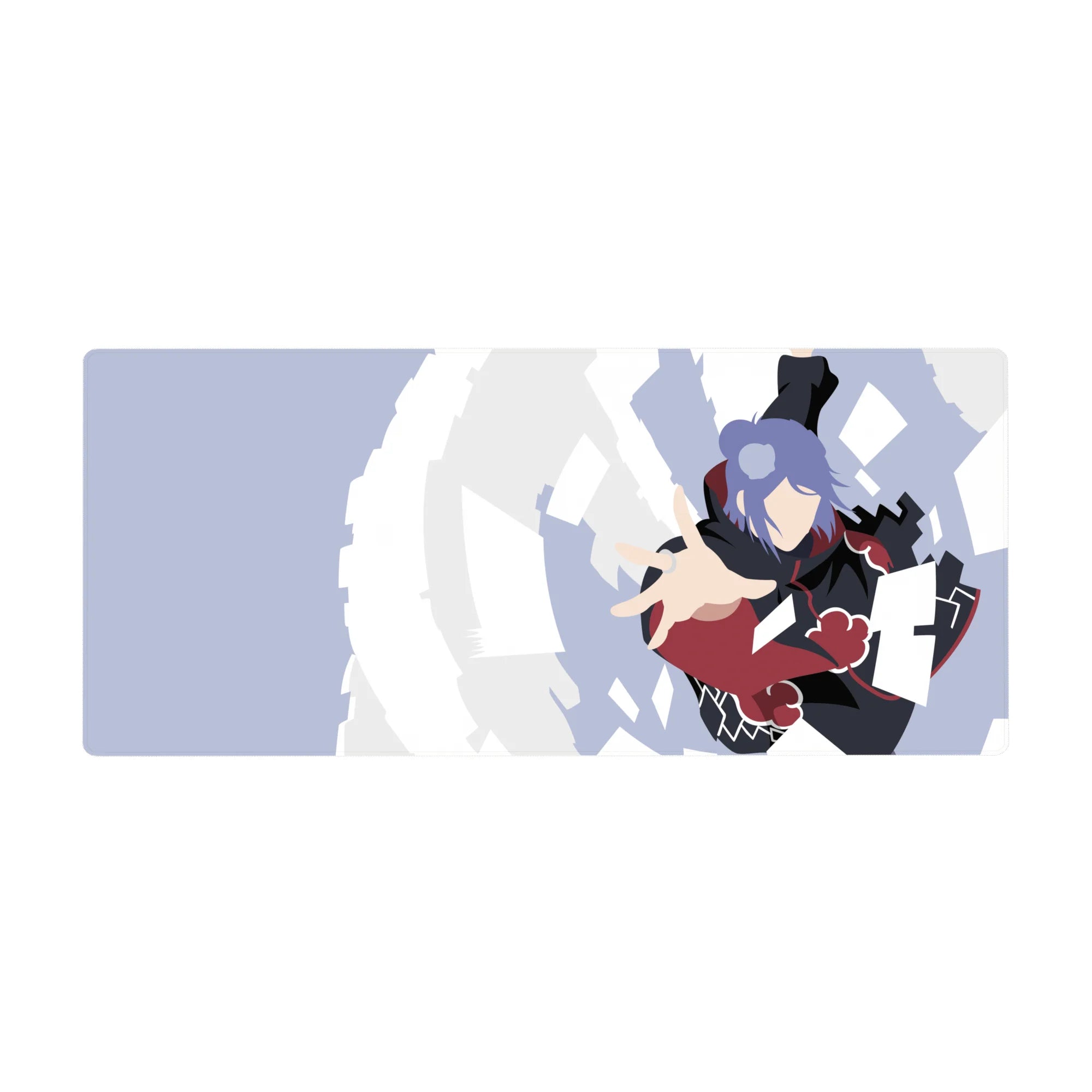 Naruto Shippuden Konan Akatsuki cloak spin design anime desk pad 36x16 inches.
