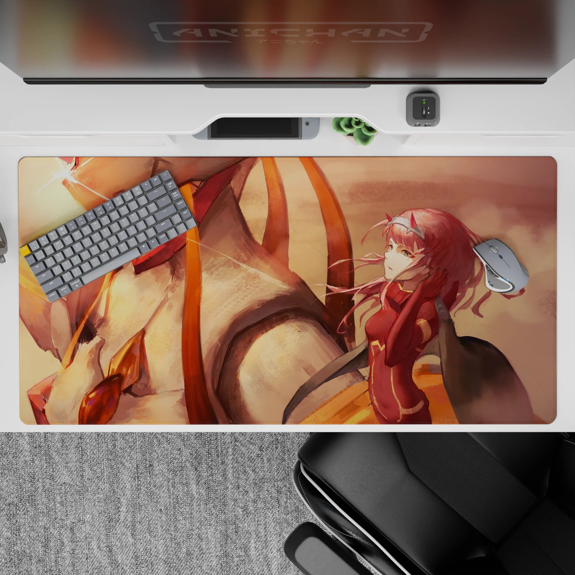 Darling In The Franxx - Anime Mouse Pad and Desk Pad - Zero Two Sunset Bond - AniChan