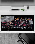Black and red cloud anime mouse pad, 32x16 inches, bold dark look with candy-bright reds.