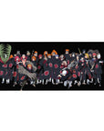Naruto Shippuden Akatsuki lineup desk pad 36x16 inches with Pain, Itachi, and red cloud cloaks.
