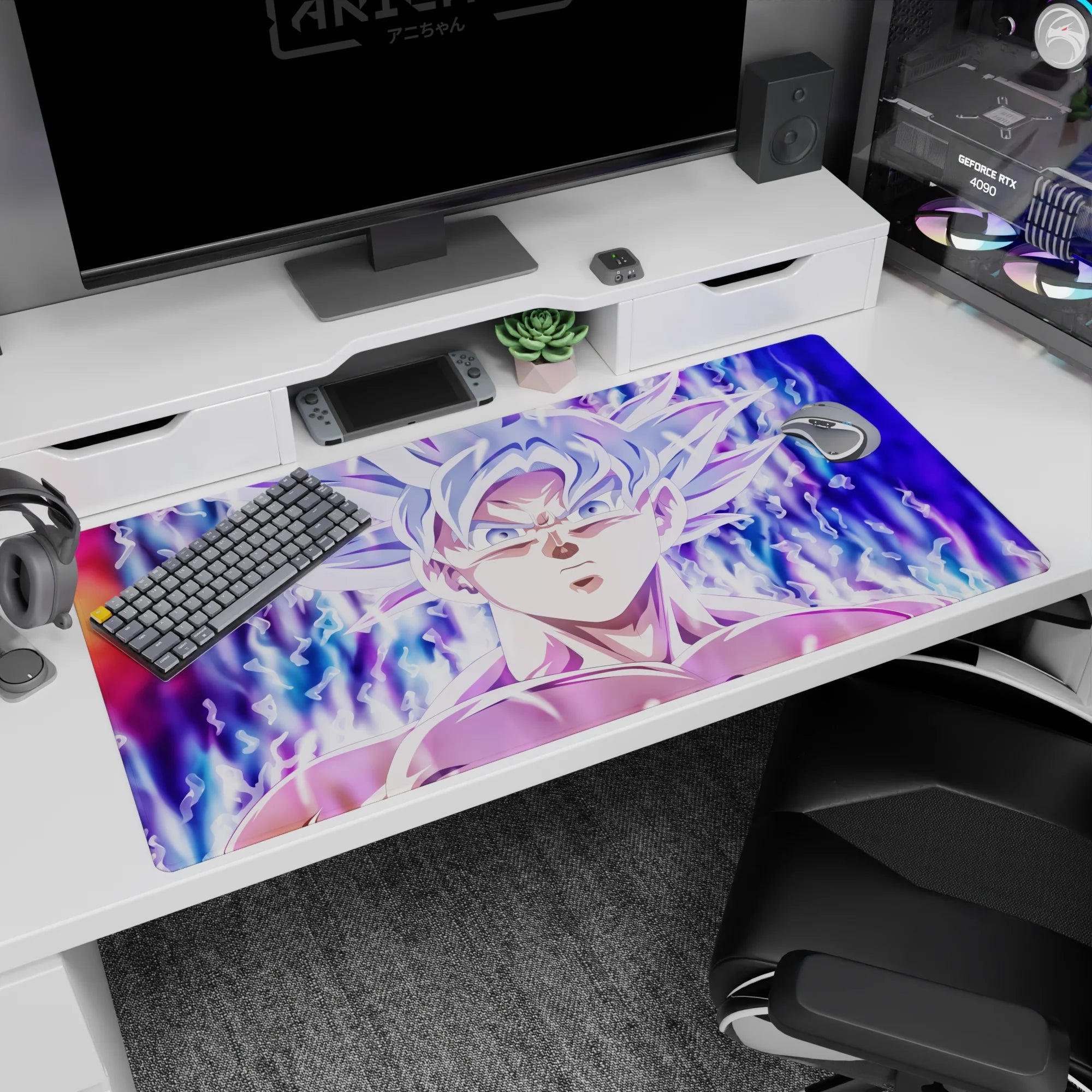 Dragon Ball Deskmat | Mousepad | Deskpad - Mastered Ultra Instinct Aura - AniChan