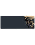 Anime girl mouse pad 32x12 inches with a sleek sprinting squad, flaring coats, hats, scarves, and boots.