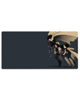 Anime girl mouse pad 32x16 inches with a sprinting squad in flaring coats, hats, scarves, and boots.