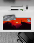 Vector Landscapes Deskmat | Mousepad | Deskpad - Sunset Blaze Adventure