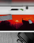 Vector Landscapes Deskmat | Mousepad | Deskpad - Sunset Blaze Adventure