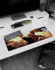 32x12 inches Naruto Shippuden mouse pad featuring Pain with Rinnegan eyes, hands in prayer, shockwave.