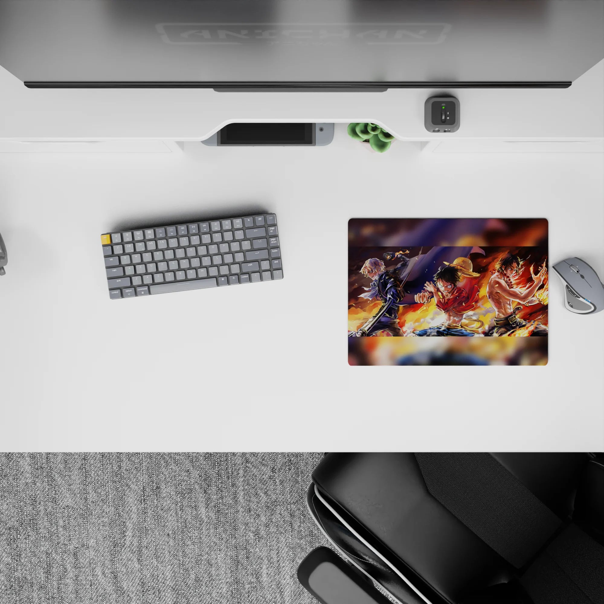 One Piece Deskmat | Mousepad | Deskpad - Fires of Brotherhood - AniChan