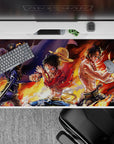 One Piece Deskmat | Mousepad | Deskpad - Fires of Brotherhood - AniChan