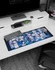 Yuno and Yukiteru Future Diary anime mouse pad 32x12 inches with their expressions in a countdown wall scene.