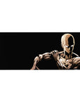 Minimalist anime desk pad 36x16 inches with Saitama portrait, bold linework and clean contrast.