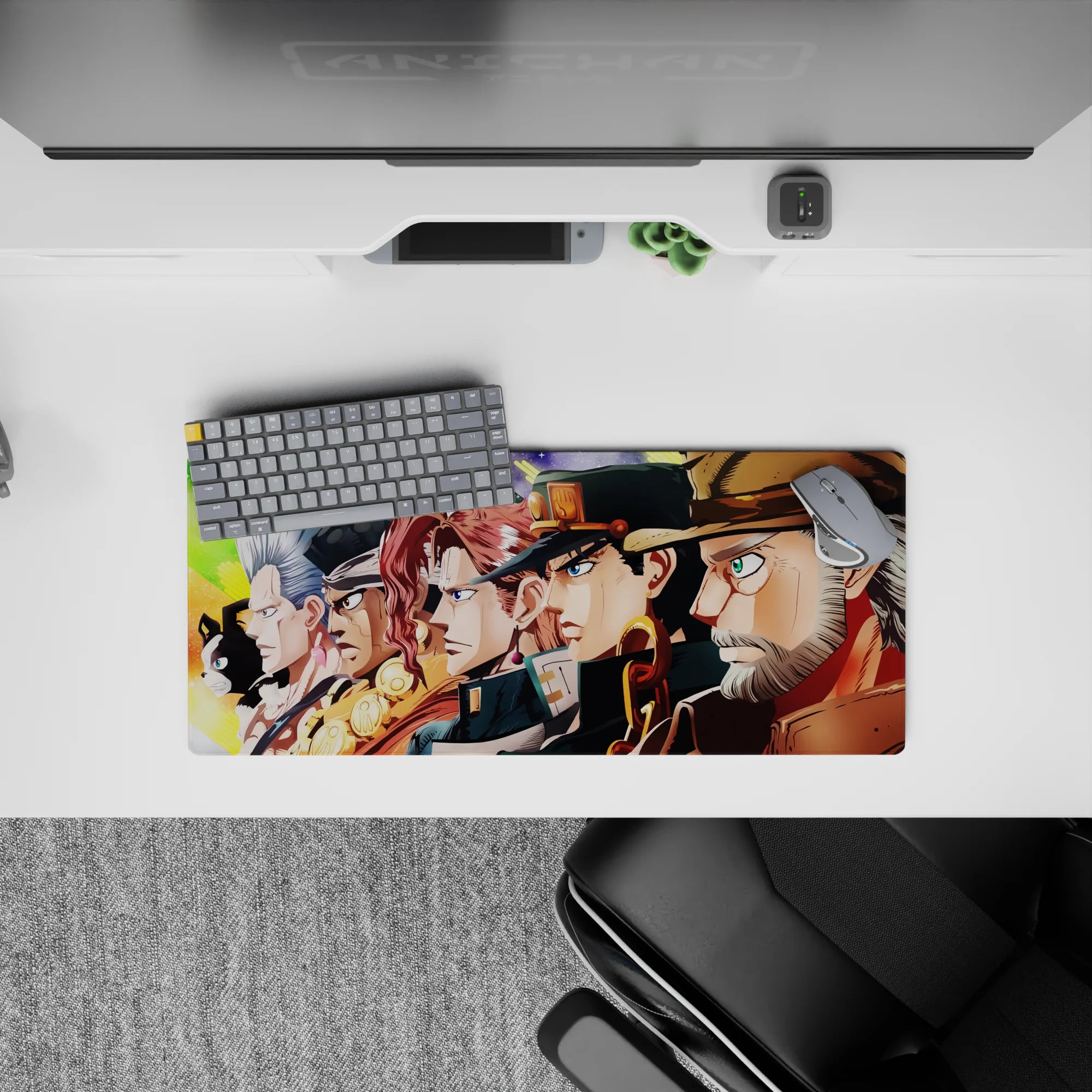 JoJo Deskmat | Mousepad | Deskpad - Stardust Crusaders Lineup - AniChan