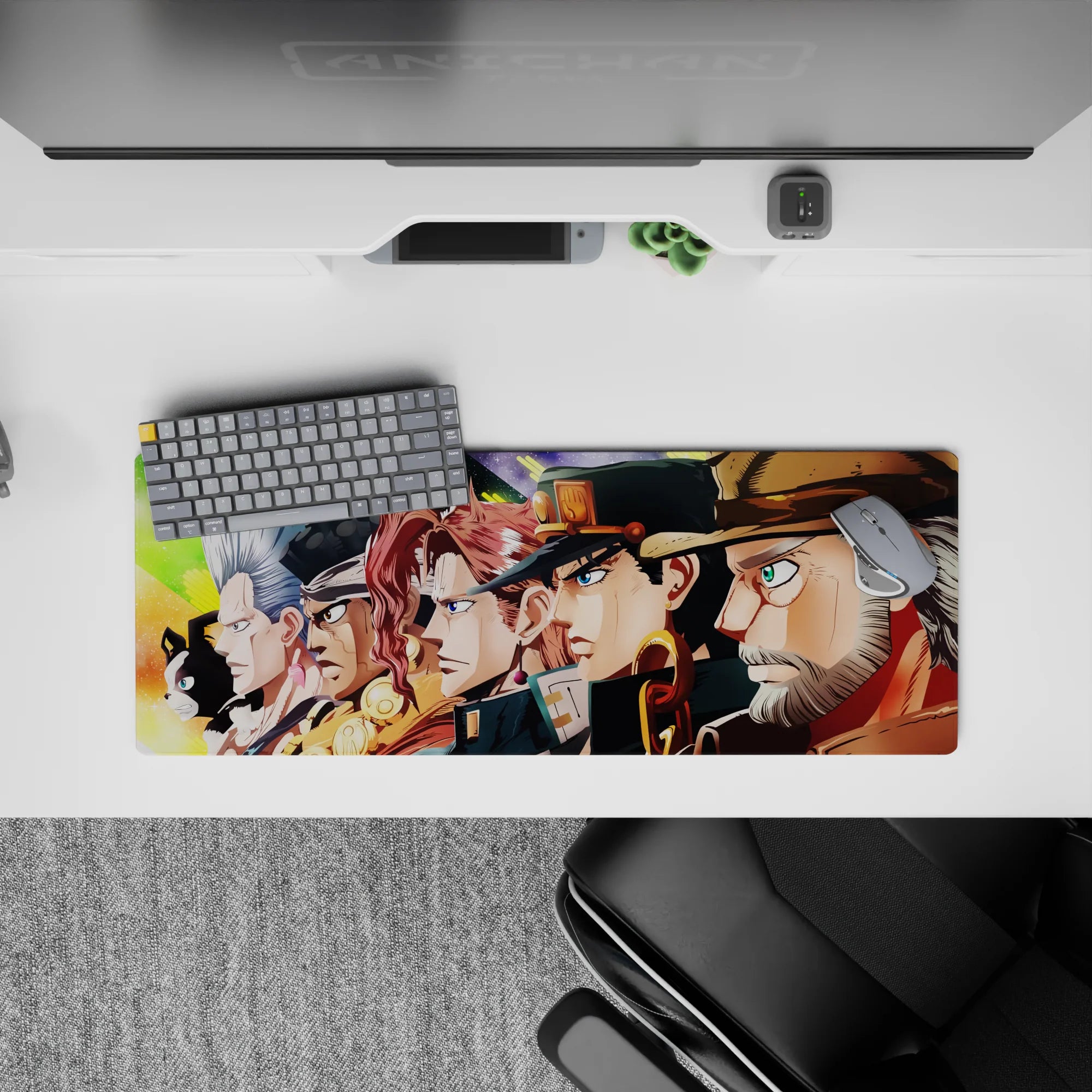 JoJo Deskmat | Mousepad | Deskpad - Stardust Crusaders Lineup - AniChan