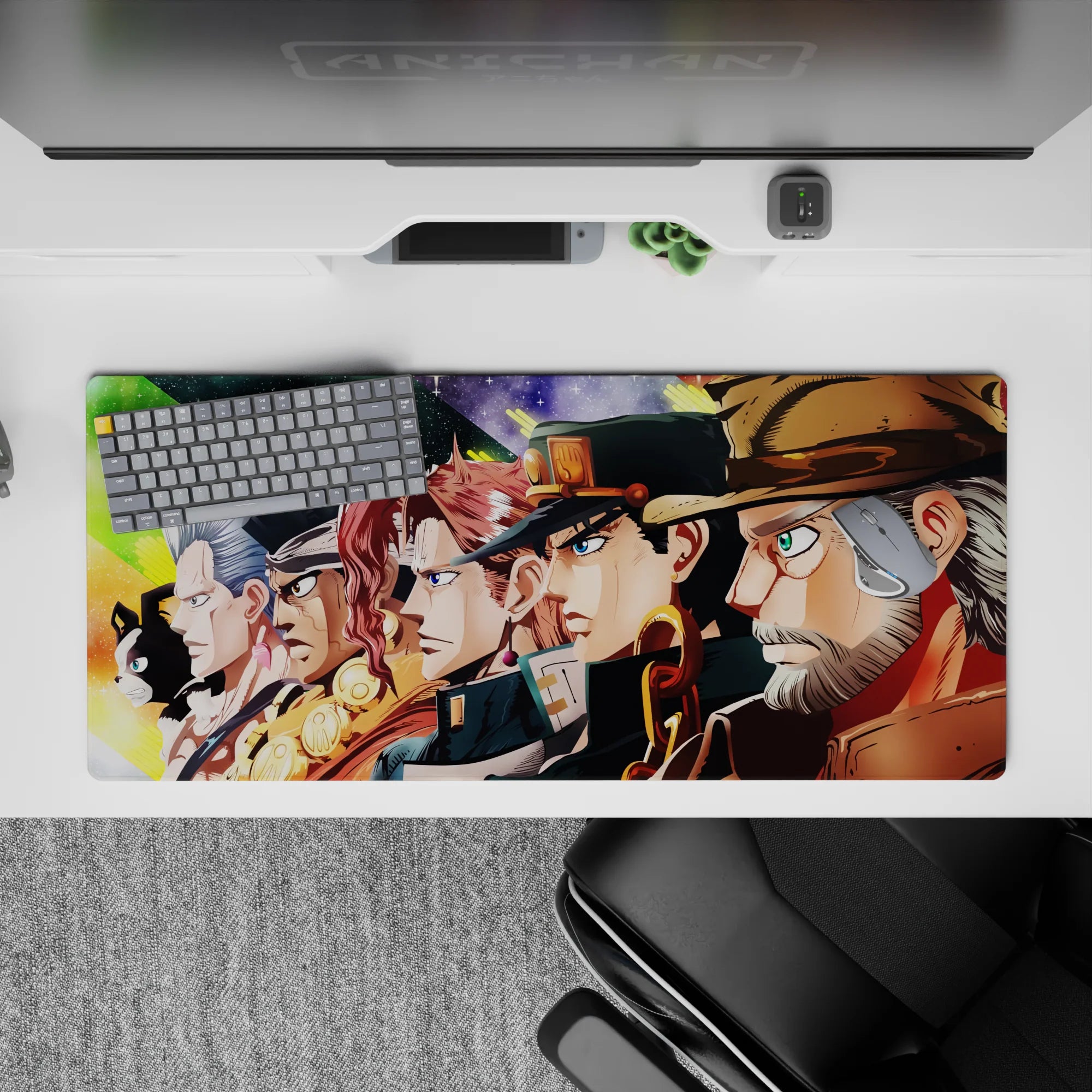 JoJo Deskmat | Mousepad | Deskpad - Stardust Crusaders Lineup - AniChan