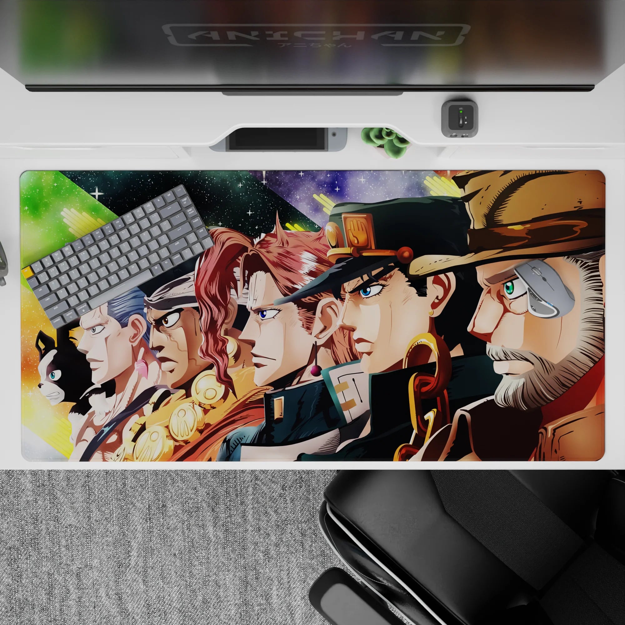 JoJo Deskmat | Mousepad | Deskpad - Stardust Crusaders Lineup - AniChan