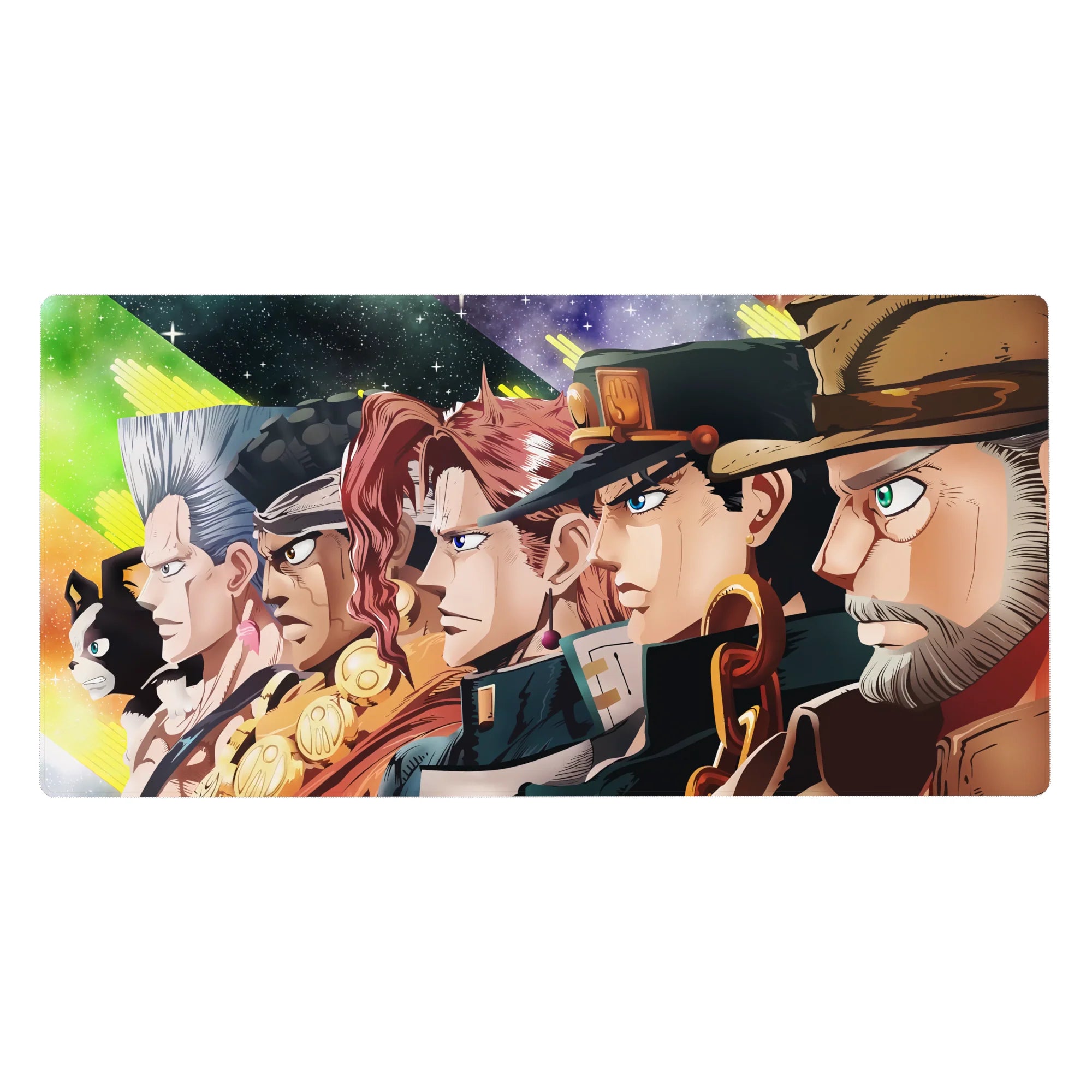 JoJo Deskmat | Mousepad | Deskpad - Stardust Crusaders Lineup - AniChan