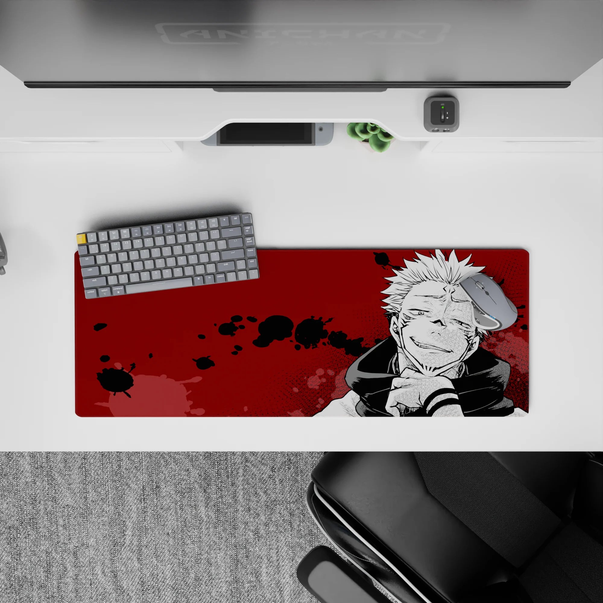 Jujutsu Kaisen Deskmat | Mousepad | Deskpad - Cursed Smile - AniChan