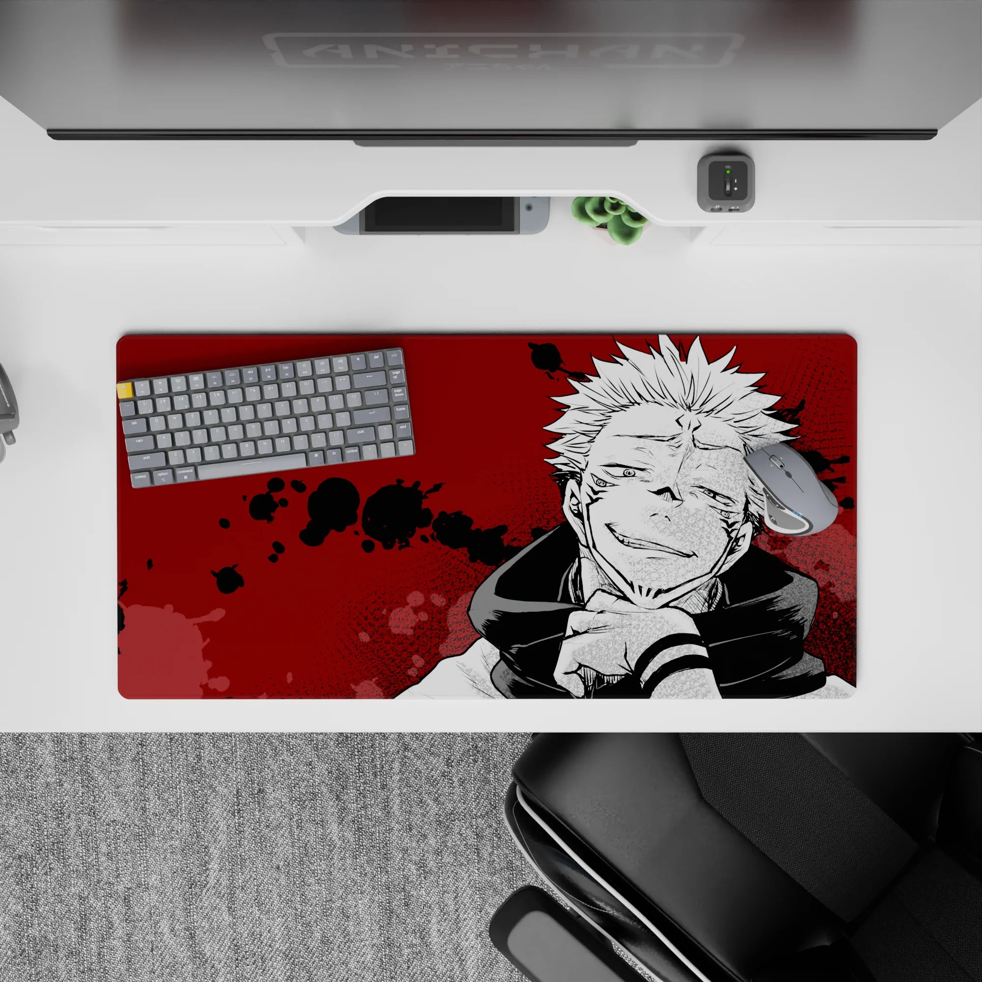 Jujutsu Kaisen Deskmat | Mousepad | Deskpad - Cursed Smile - AniChan