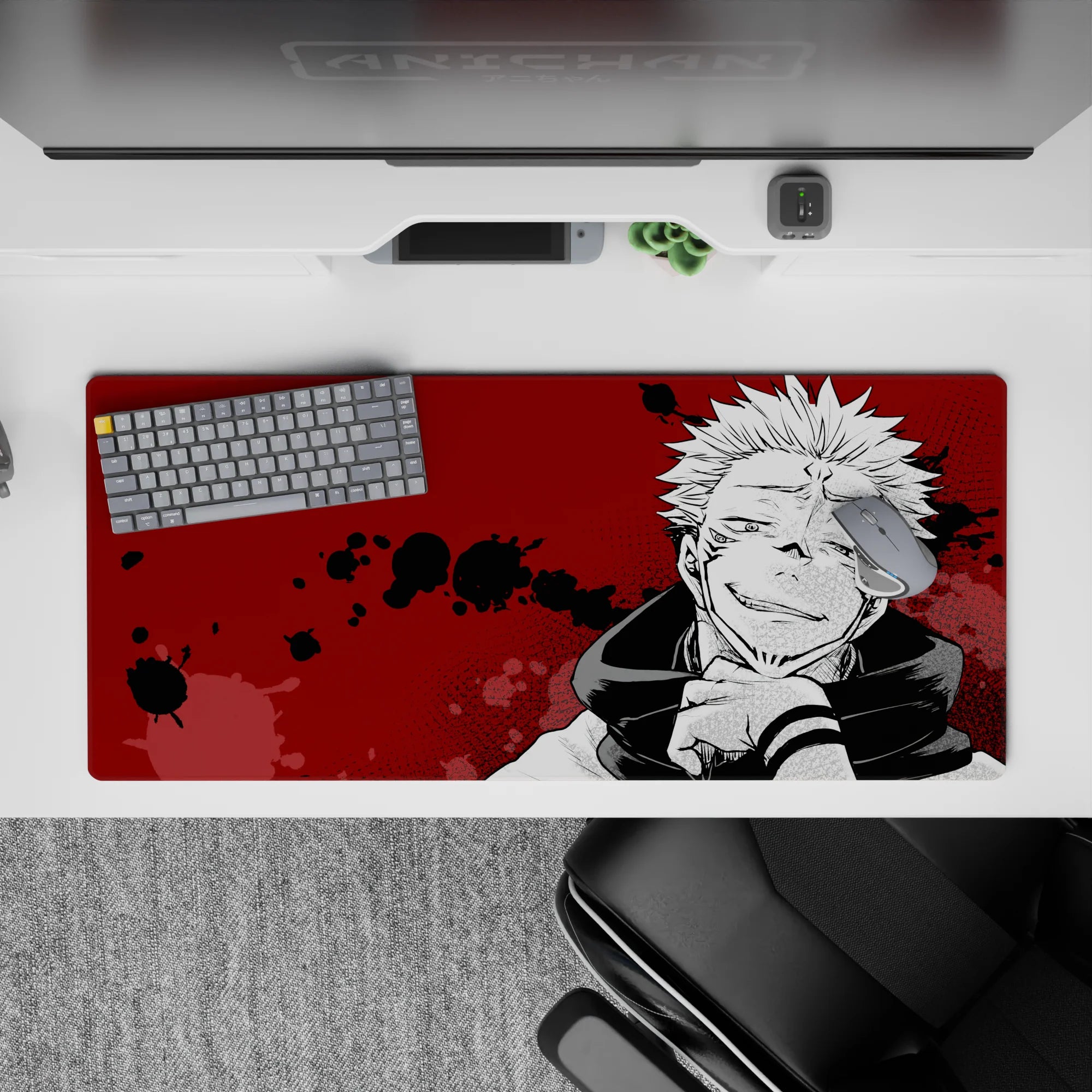 Jujutsu Kaisen Deskmat | Mousepad | Deskpad - Cursed Smile - AniChan